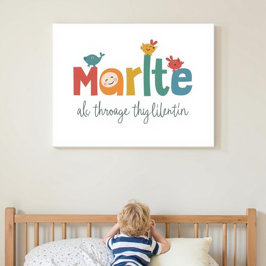 Canvas Children's Wall Art with Personalized Designs