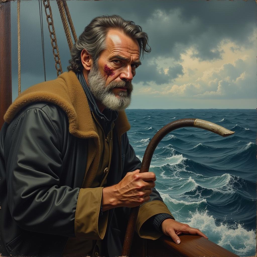 Captain Ahab Portrait Painting