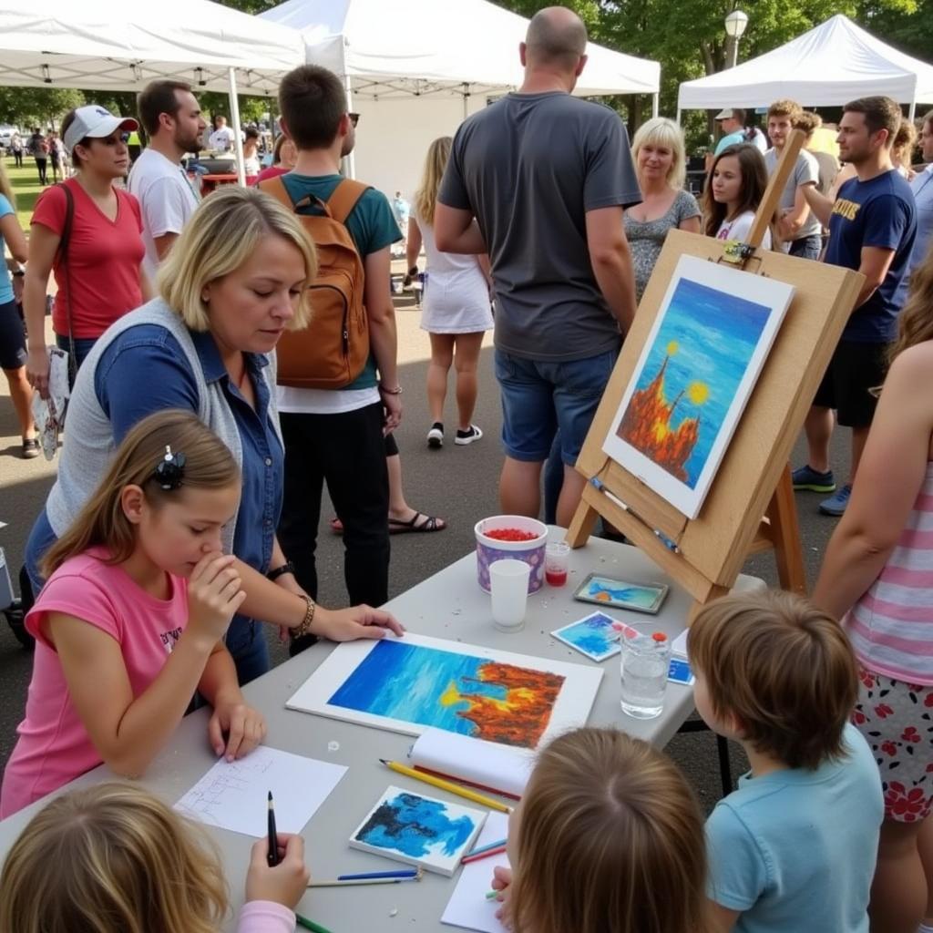 Live Artist Demonstration at Castle Rock Art Festival