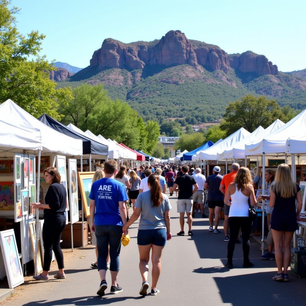 Vibrant Scene at the Castle Rock Art Festival