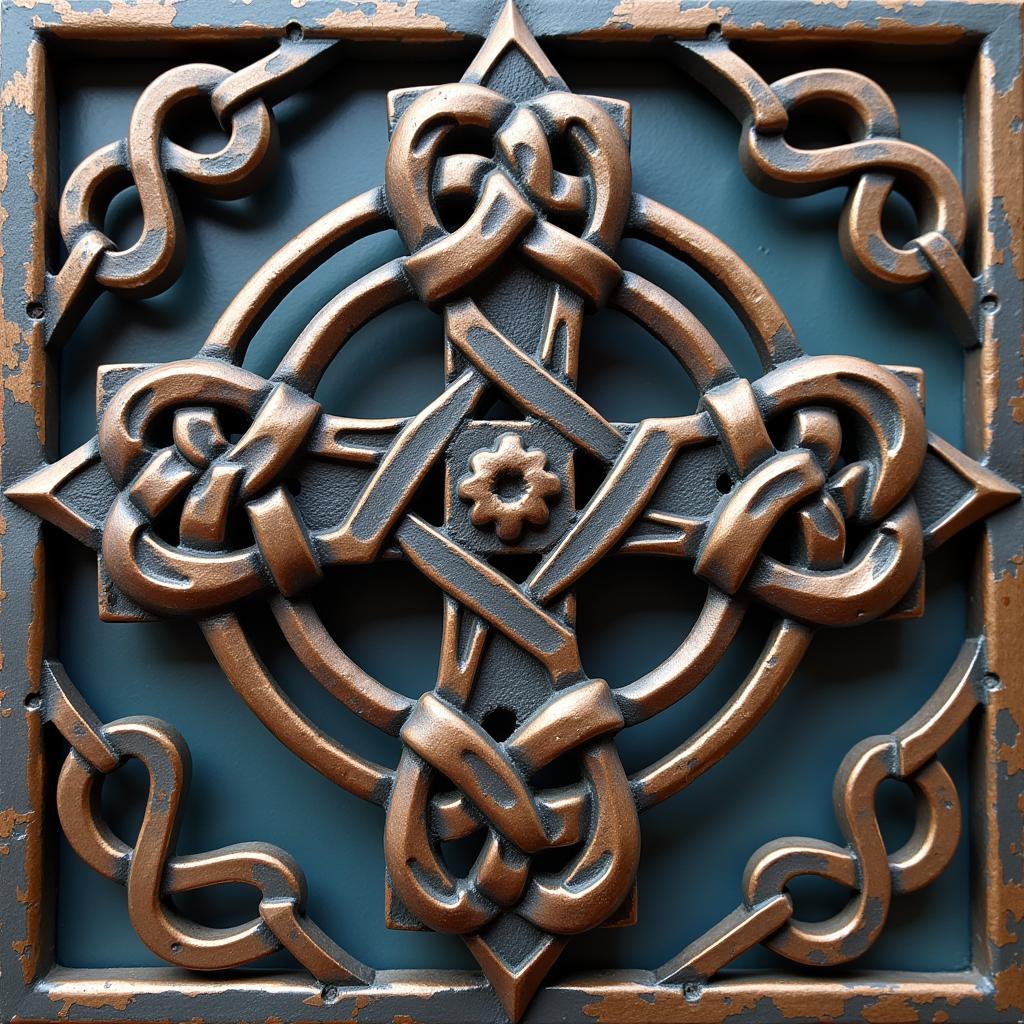 Celtic Cross Wall Art with Intricate Design