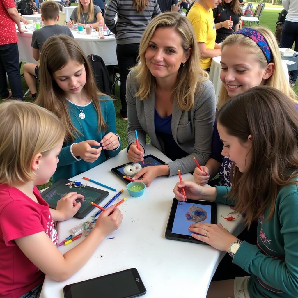 Interactive Digital Art Workshop at Chagrin Falls Arts Festival