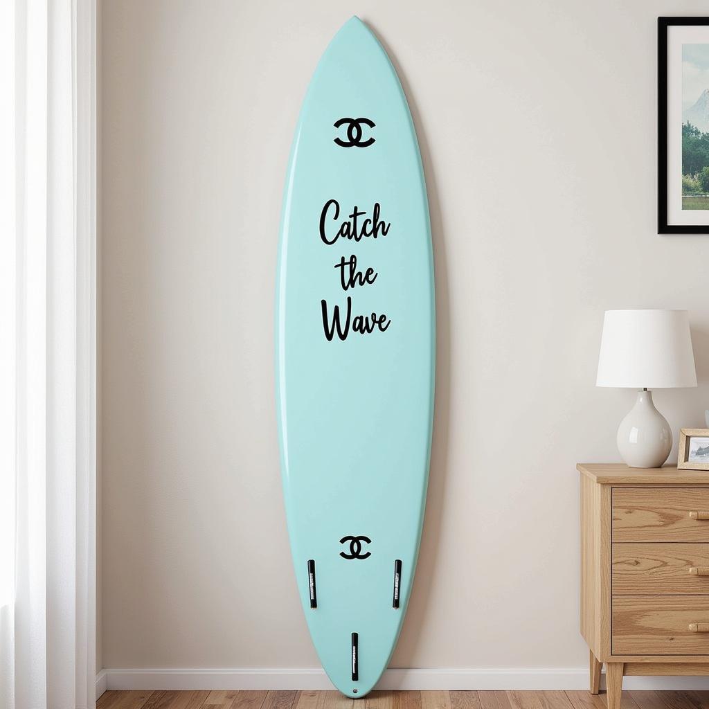 Chanel Surfboard Art: Custom Quote Design