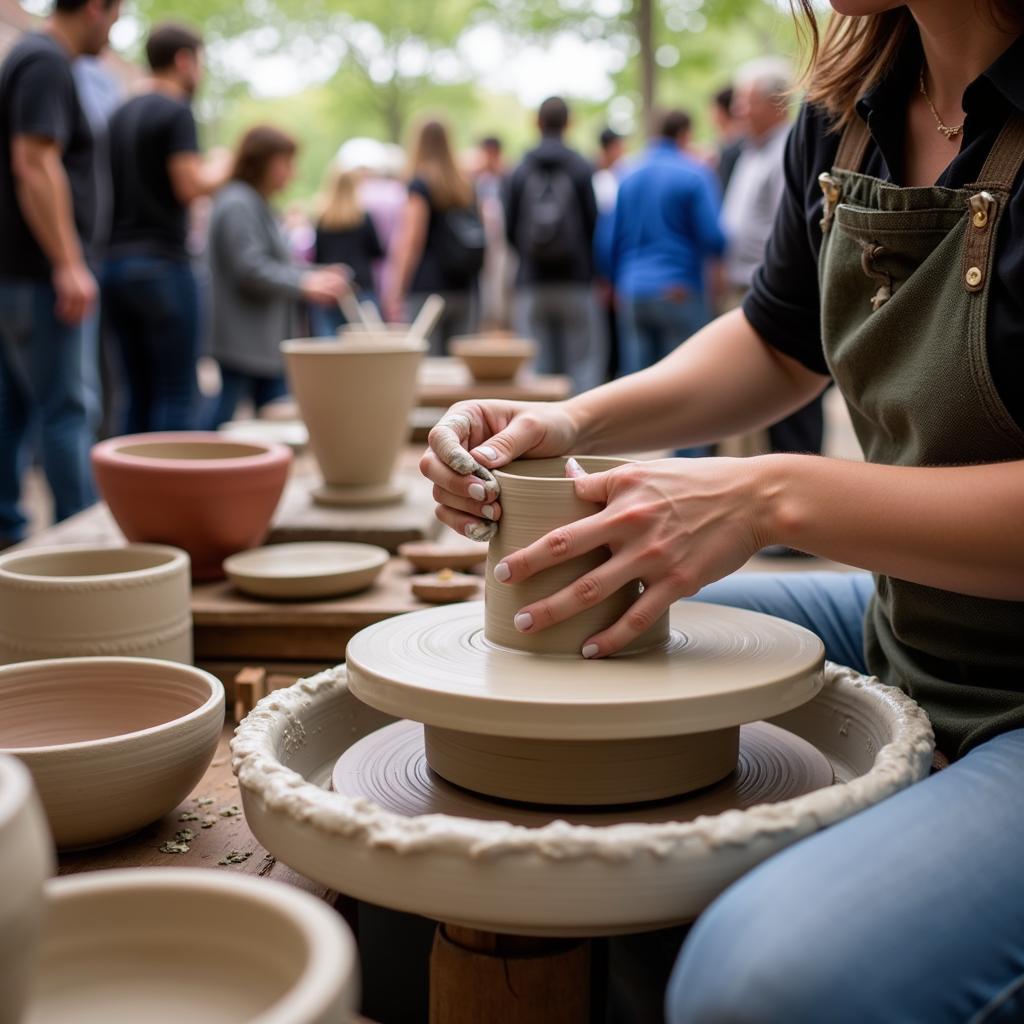 Artist Demonstration at Chestnut Hill Fall for the Arts