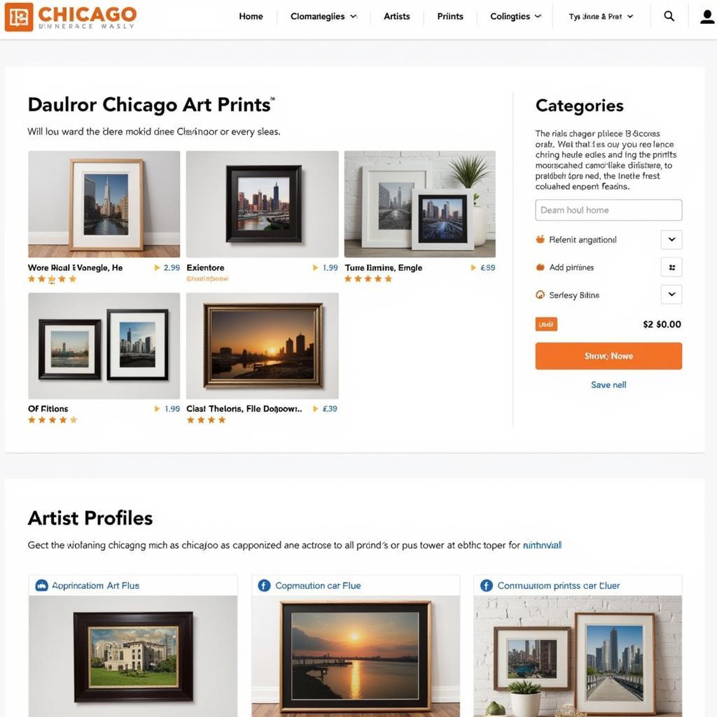 Online Marketplace for Chicago Art Prints