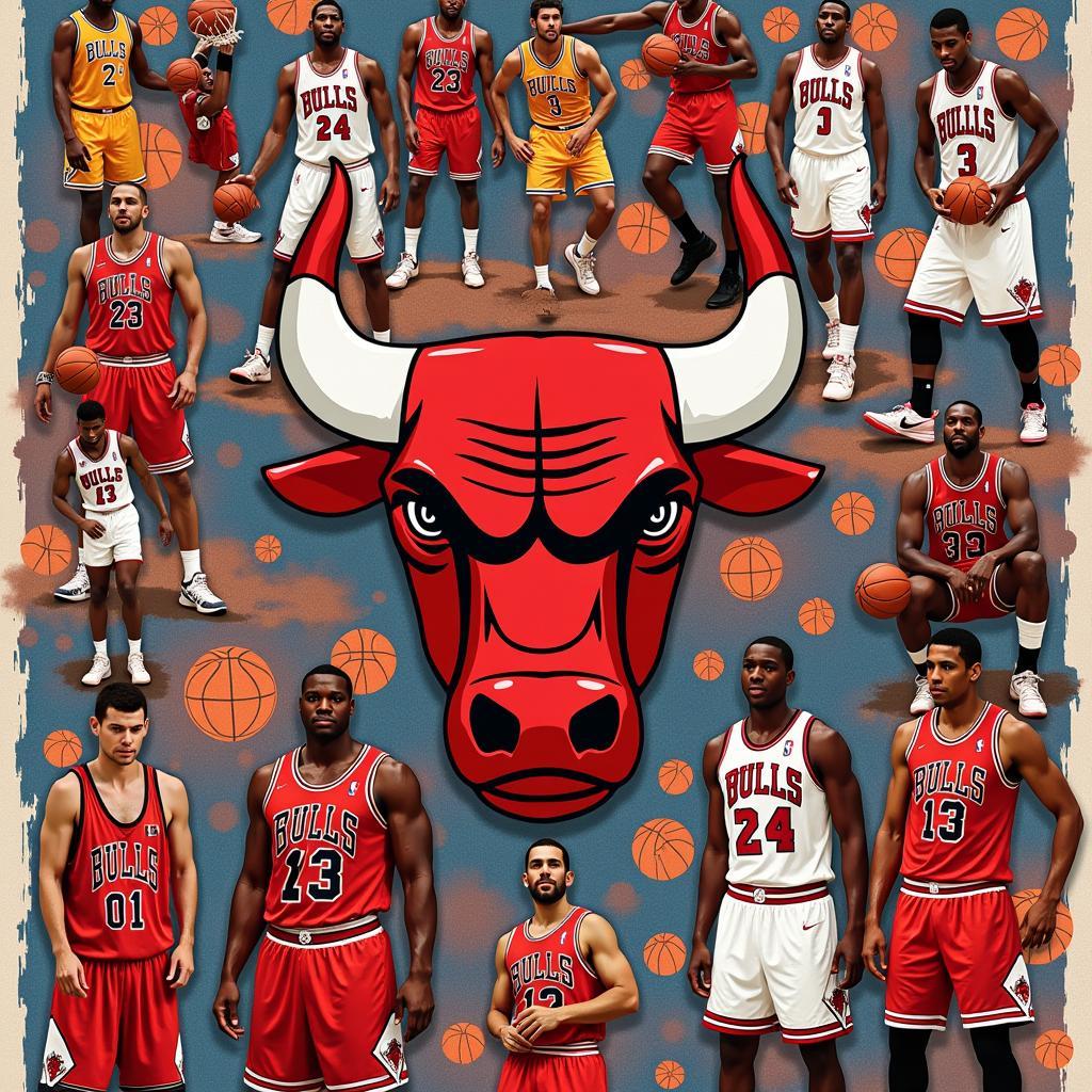 Chicago Bulls Fan Art Collage