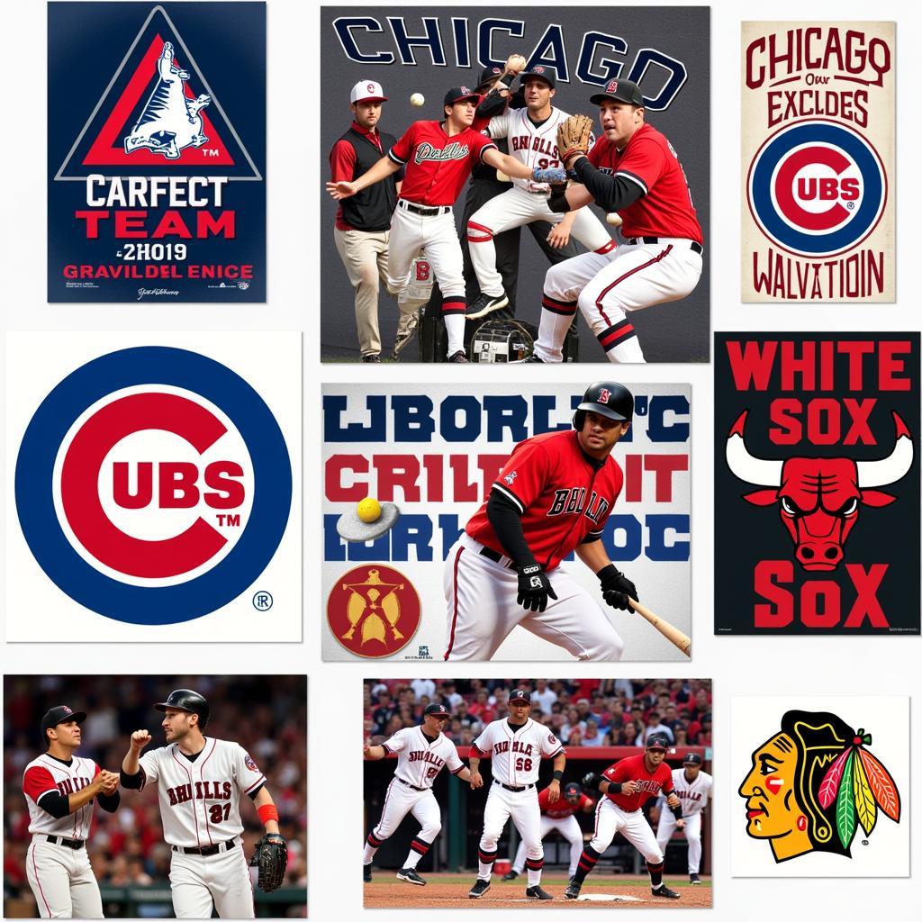 Chicago Sports Teams Celebration Posters