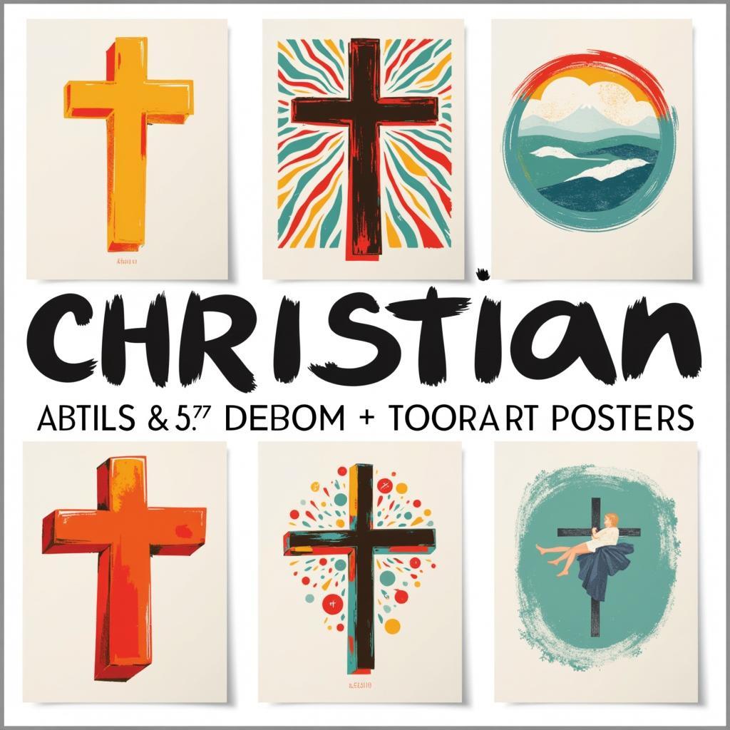 Christian Art Posters Featuring Modern Abstract Designs