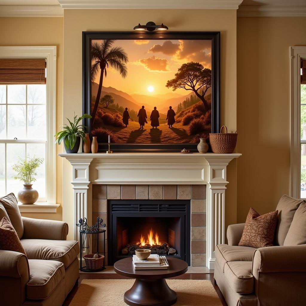 Christian Art Prints in a Living Room Setting