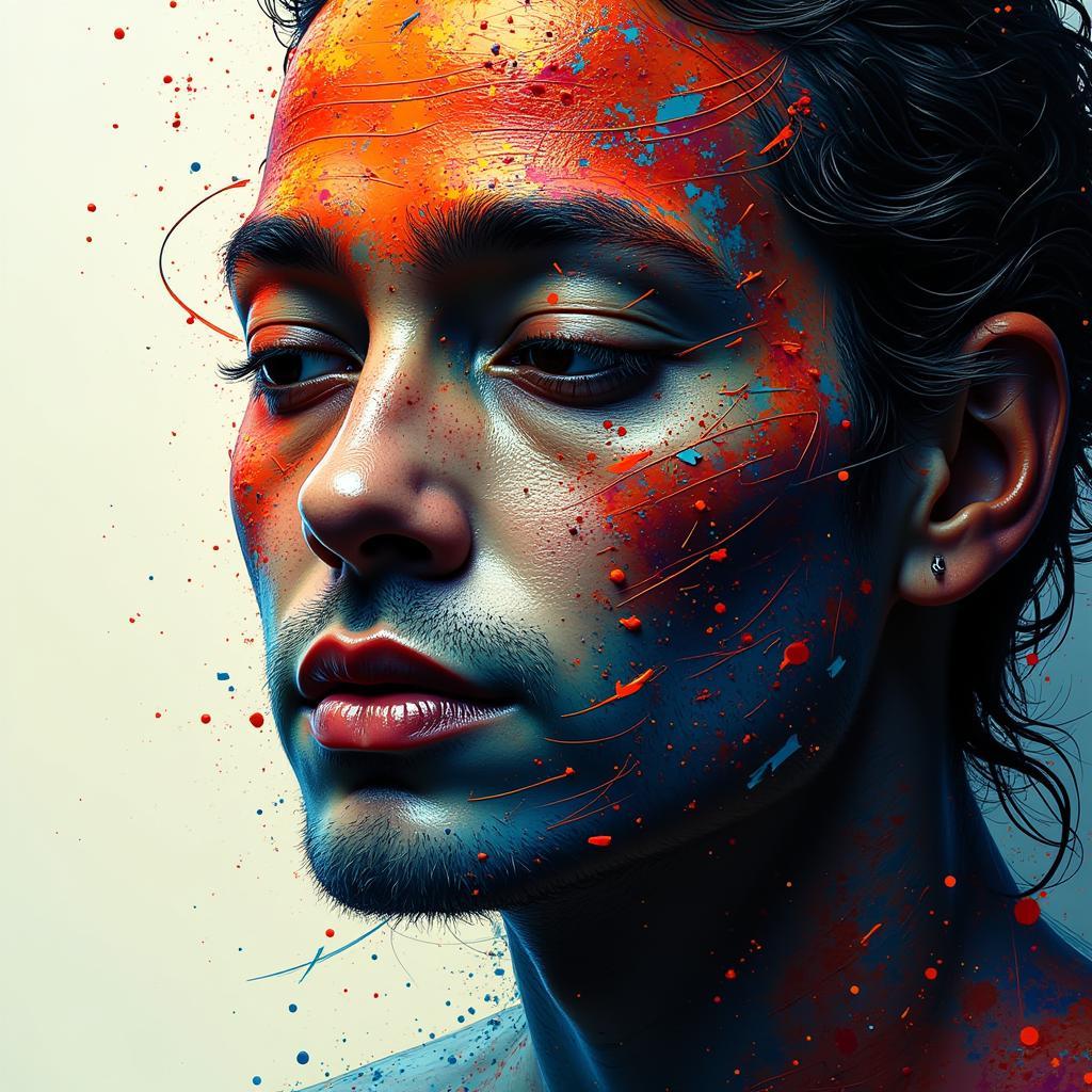 Christian Masot Abstract Portrait: Exploring Emotional Depth Through Digital Art