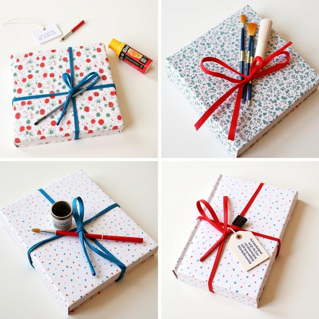 Christmas Art Book Gift Wrapping Ideas