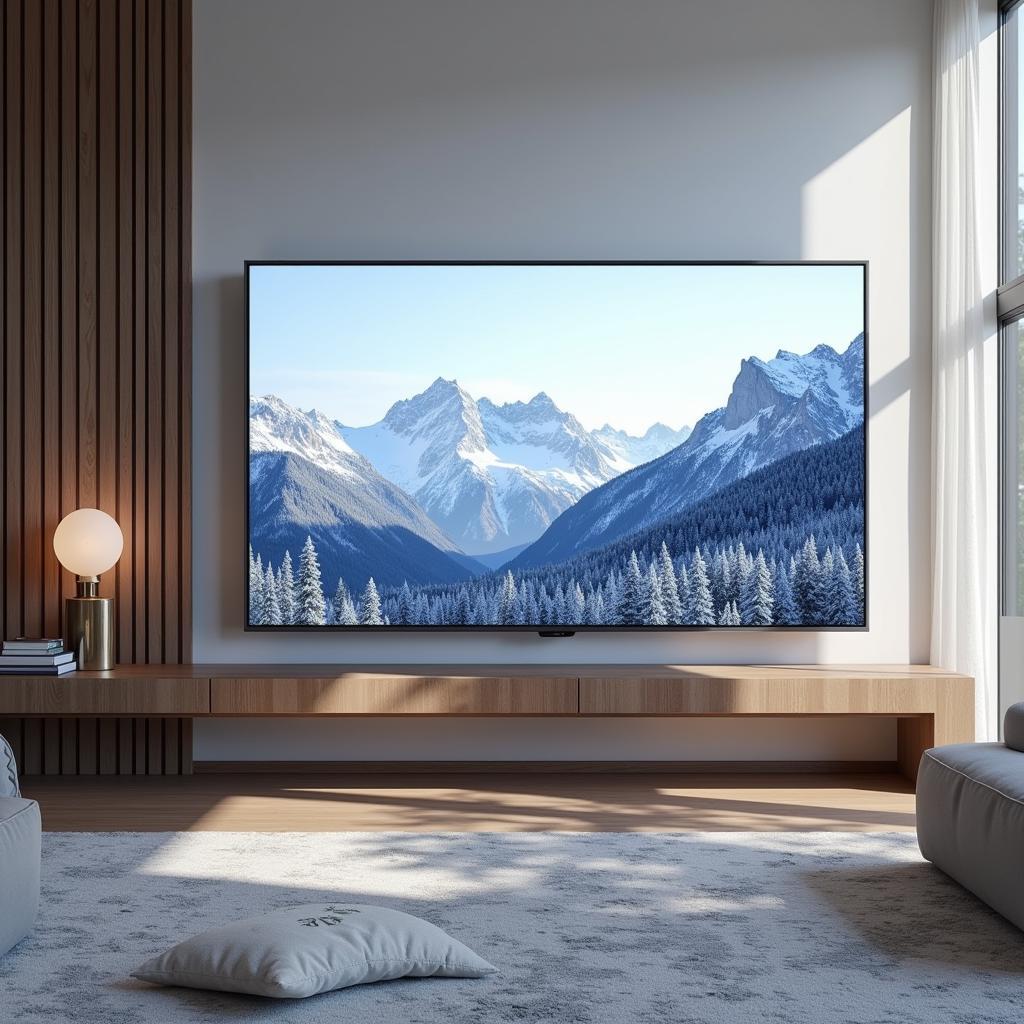 Winter Landscape Displayed on Frame TV during Christmas