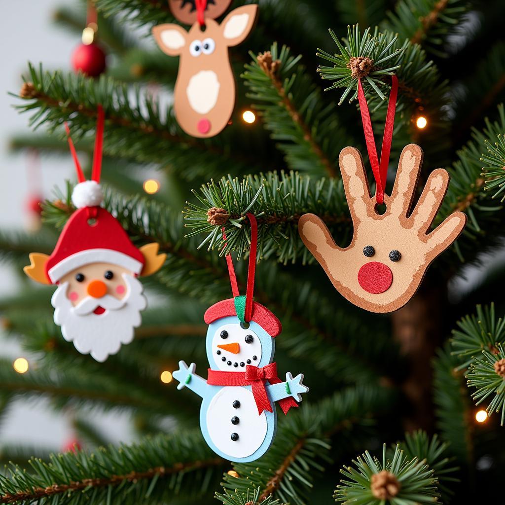 Christmas Handprint and Footprint Ornament Ideas