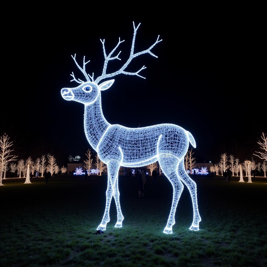 Christmas Light Sculpture Art Installation