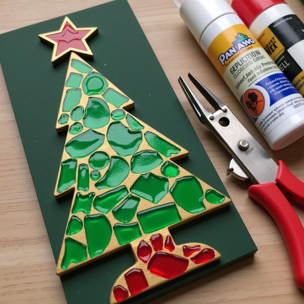 Christmas Tree Mosaic Art for Beginners