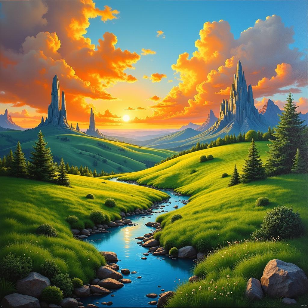 Chuck Roach Art: Vibrant Landscapes Depicting Nature and Humanity