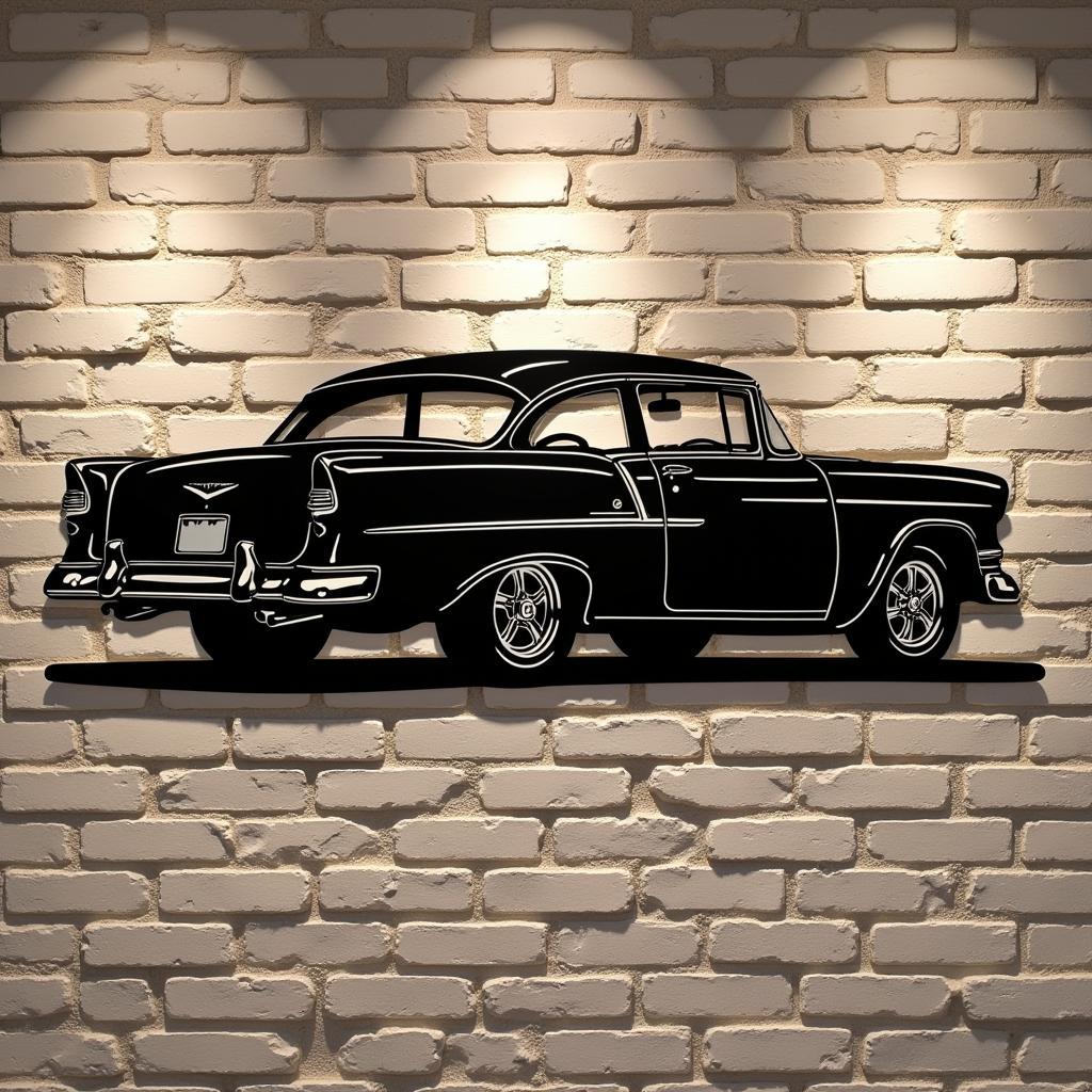 Classic Car Metal Silhouette Wall Art