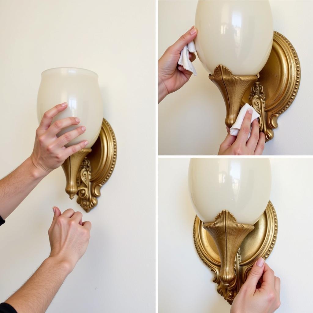 Cleaning an Art Deco Wall Lamp