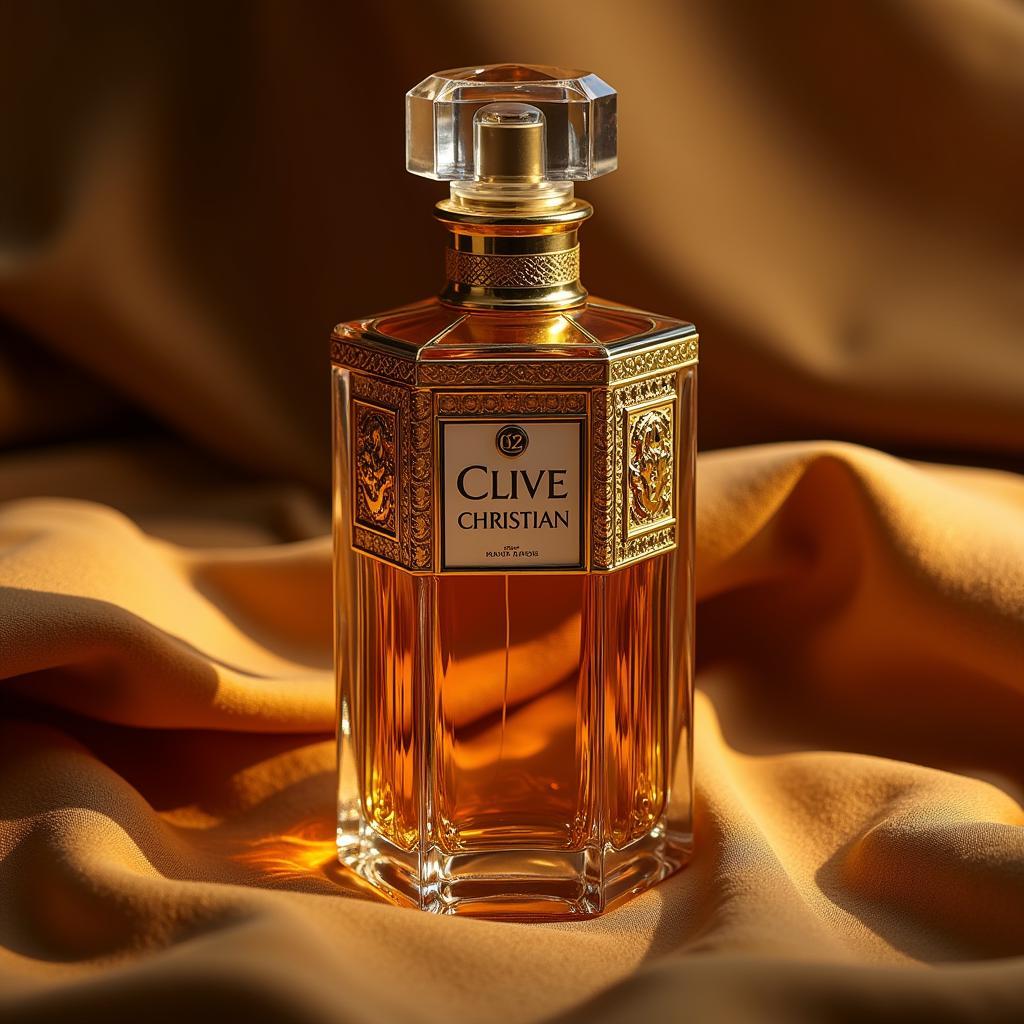 Clive Christian Art Deco Blonde Amber Perfume Bottle in Art Deco Style