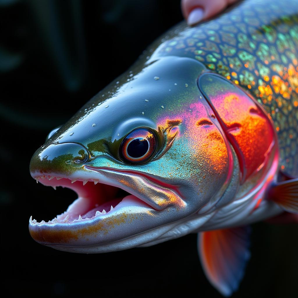 Close-Up of Steelhead Scales