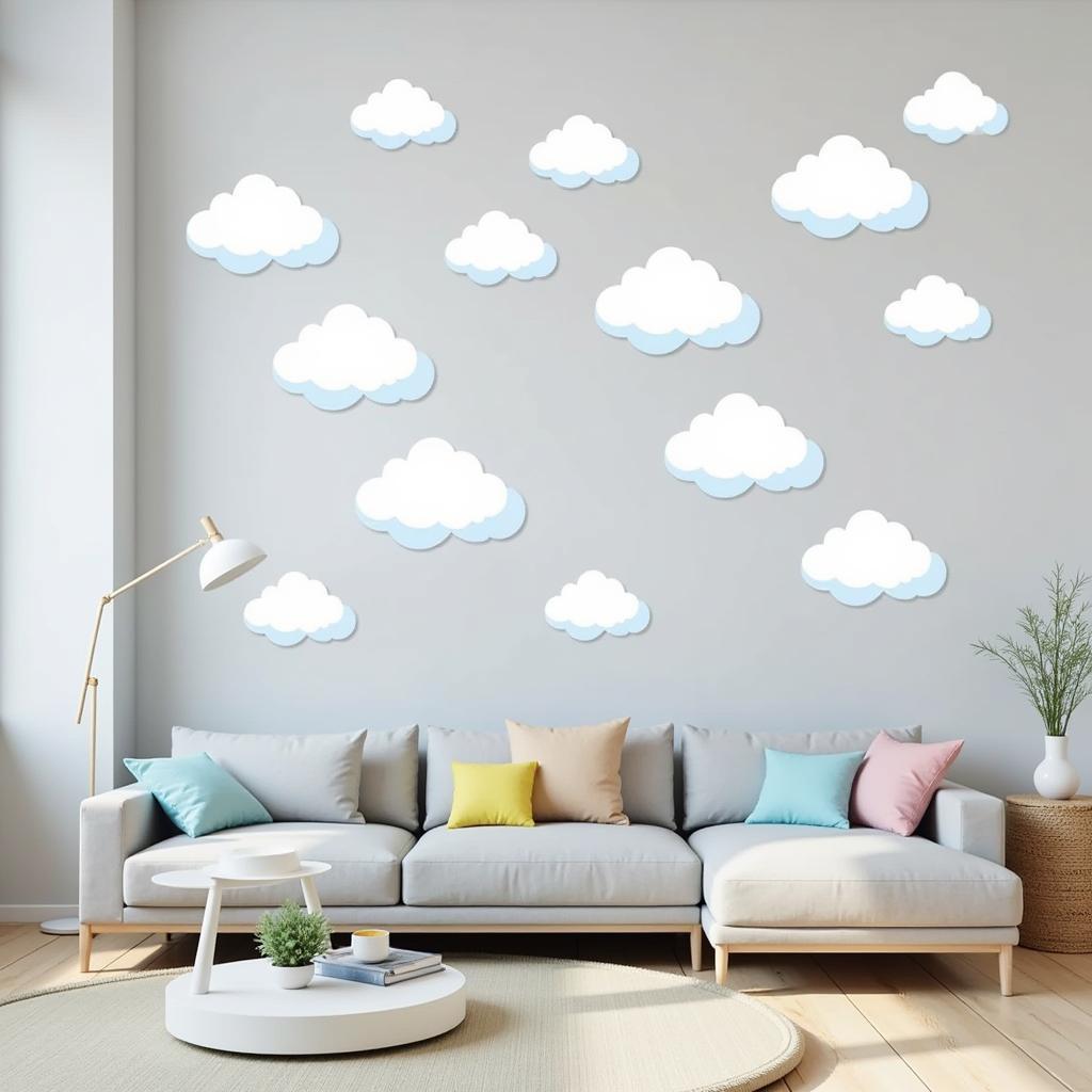 Cloud Wall Stickers Living Room Decor