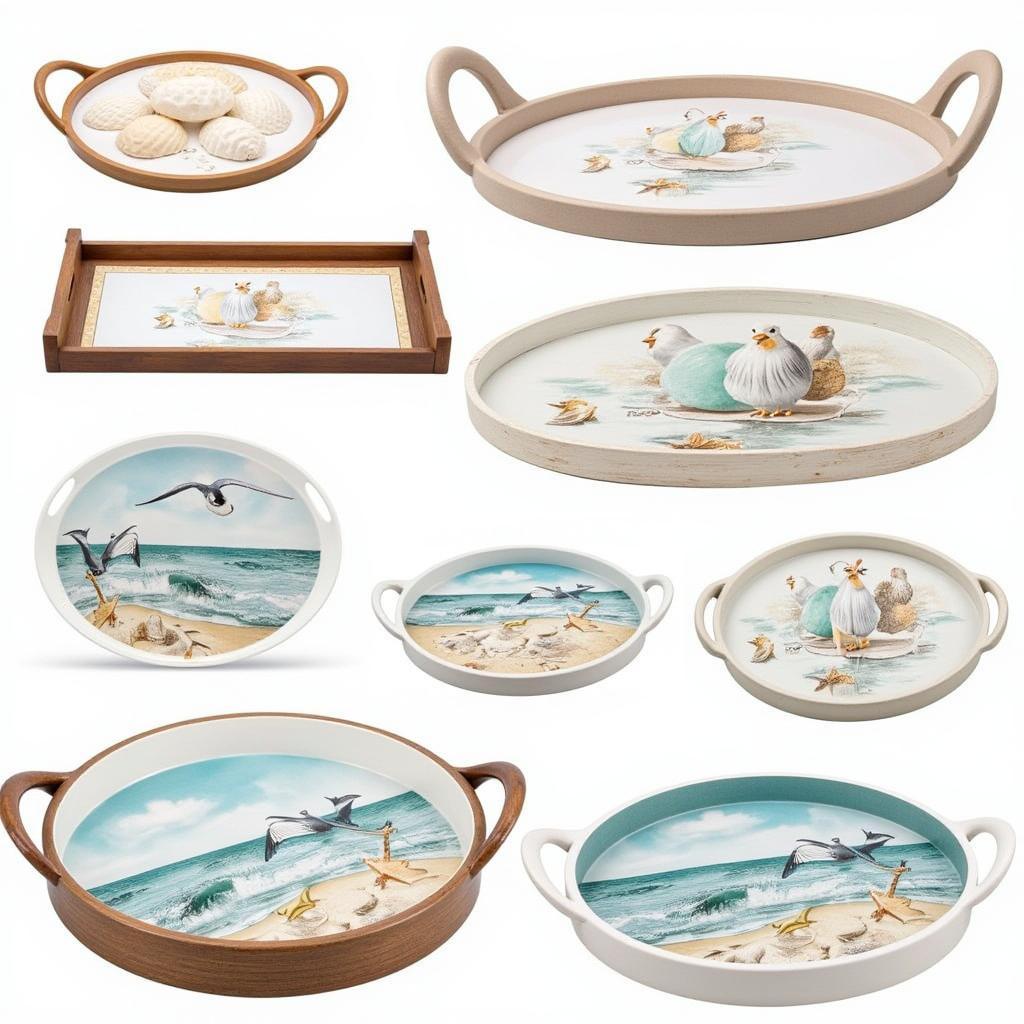 Coastal Art Serving Trays: Exploring Different Sizes and Shapes