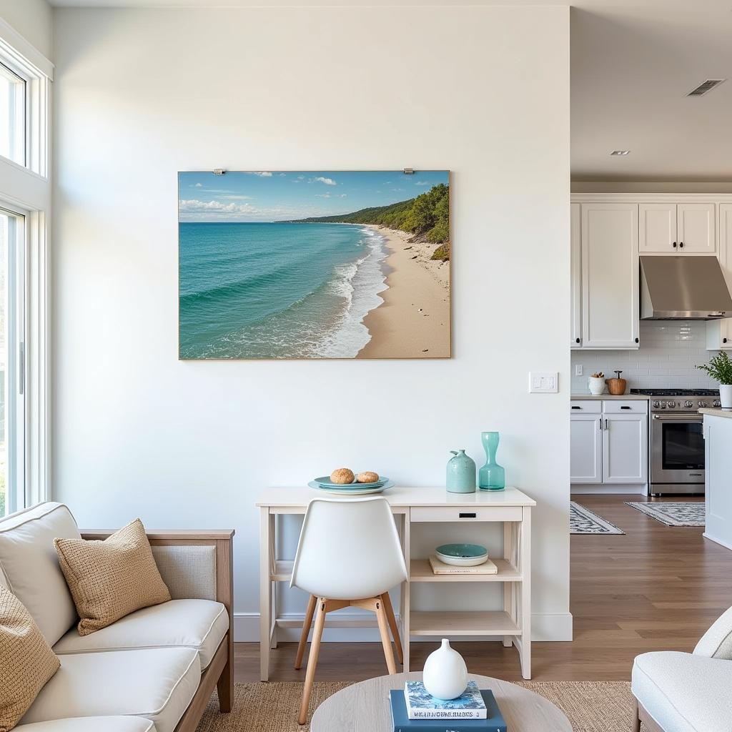 Coastal Metal Wall Art in a Beach House