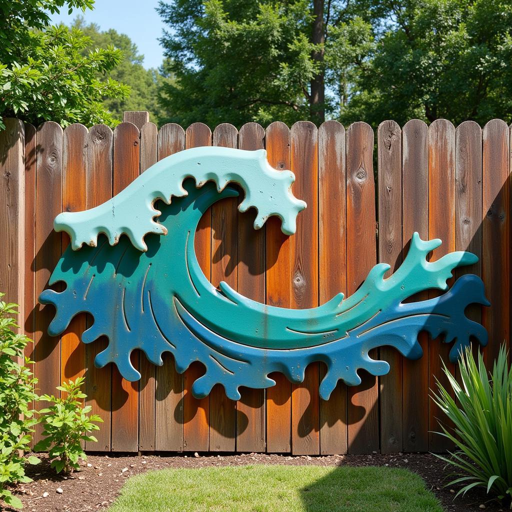 Coastal Metal Wall Art for Outdoor Beach Decor