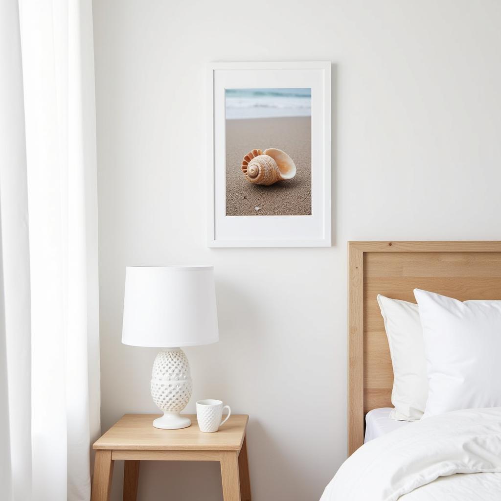 Coastal Wall Art Framed in a Bedroom