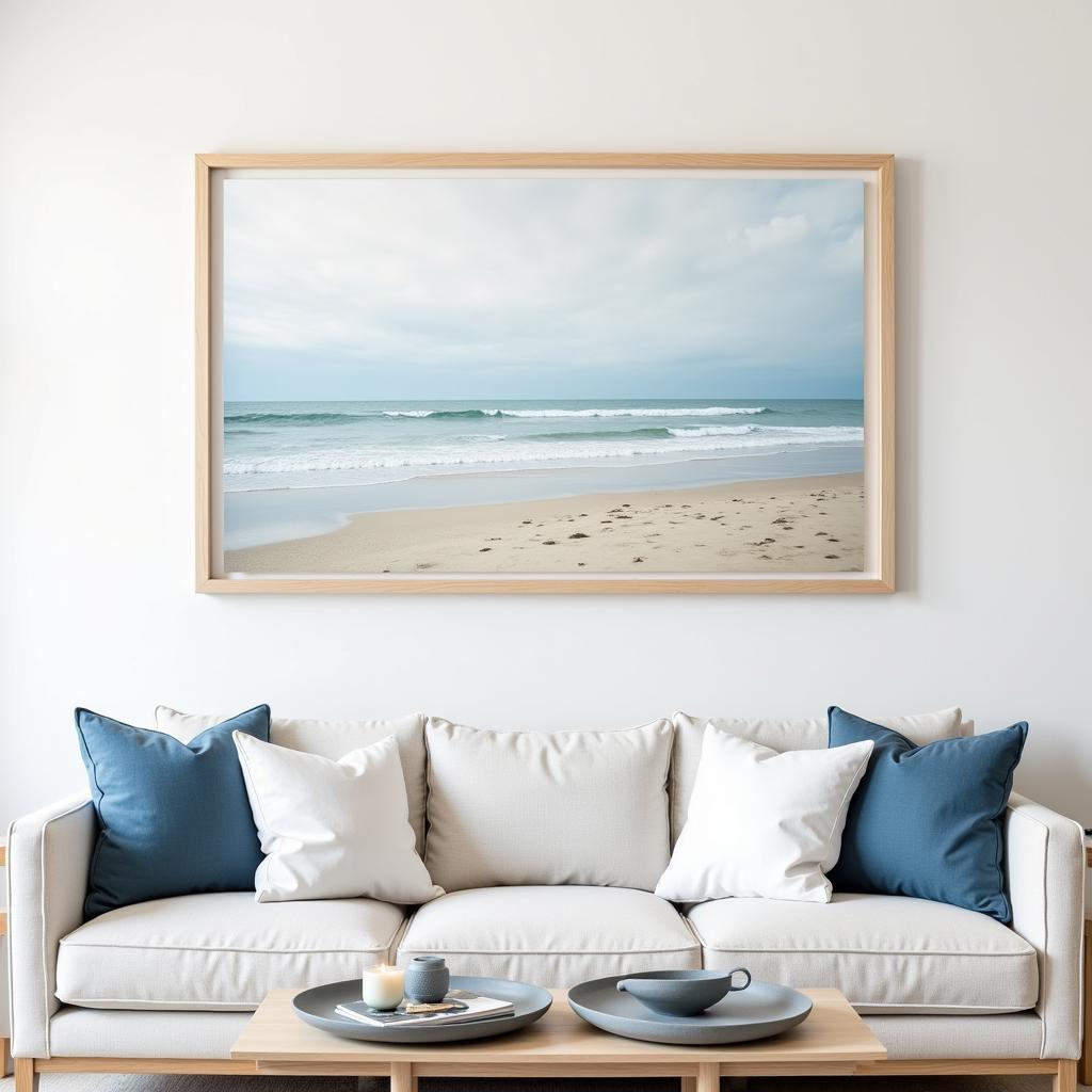 Coastal Wall Art Framed in a Living Room