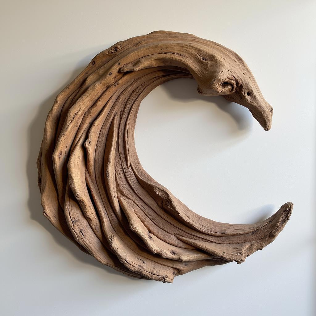 Driftwood Sculpture Coastal Wood Wall Art