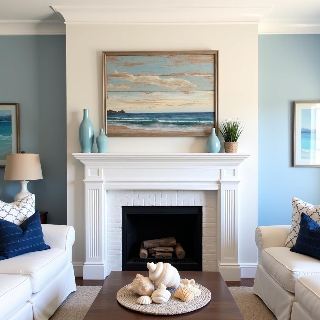 Coastal Wood Wall Art Living Room Decor