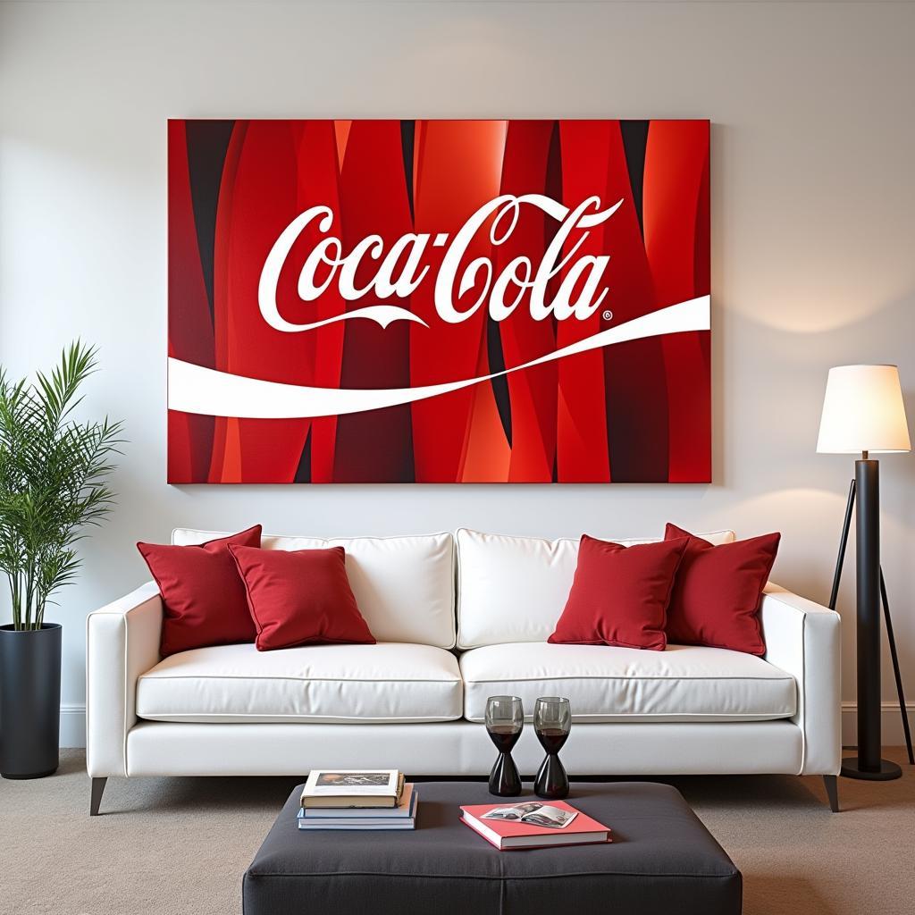 Modern Coca Cola Art in Living Room