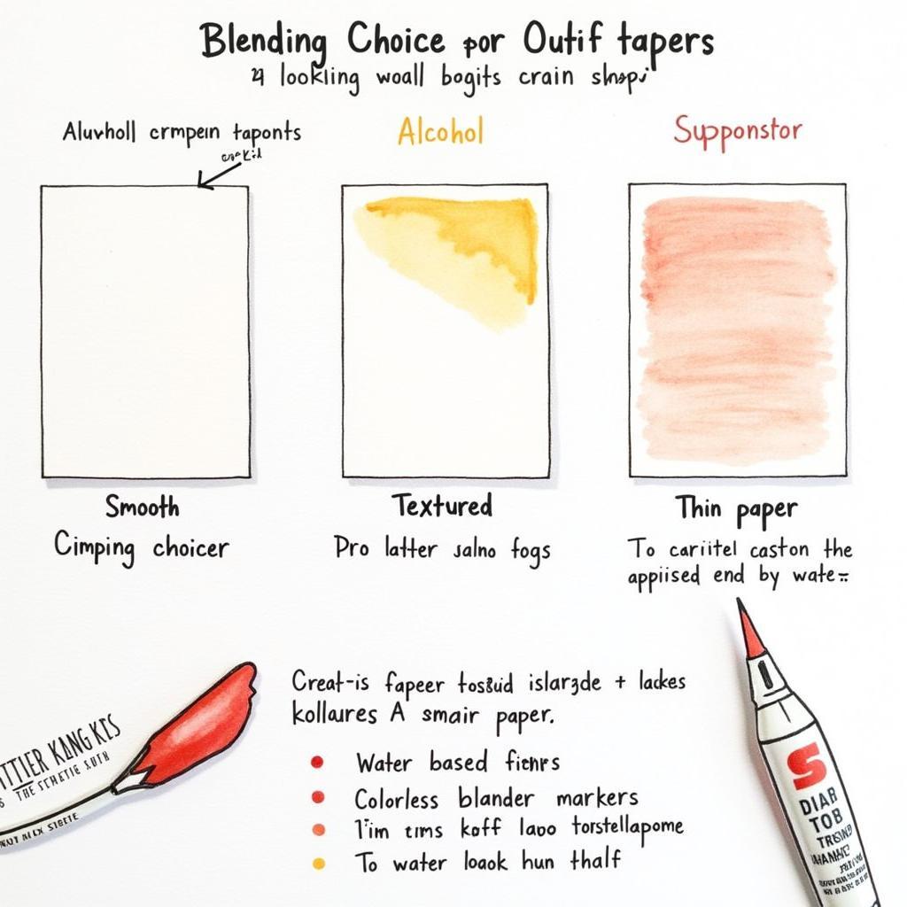 Color Marker Blending Techniques on Different Paper Types