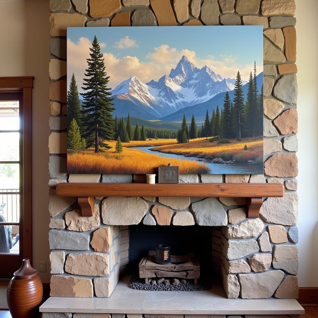 Colorado Mountain Landscape Oil Painting on Canvas