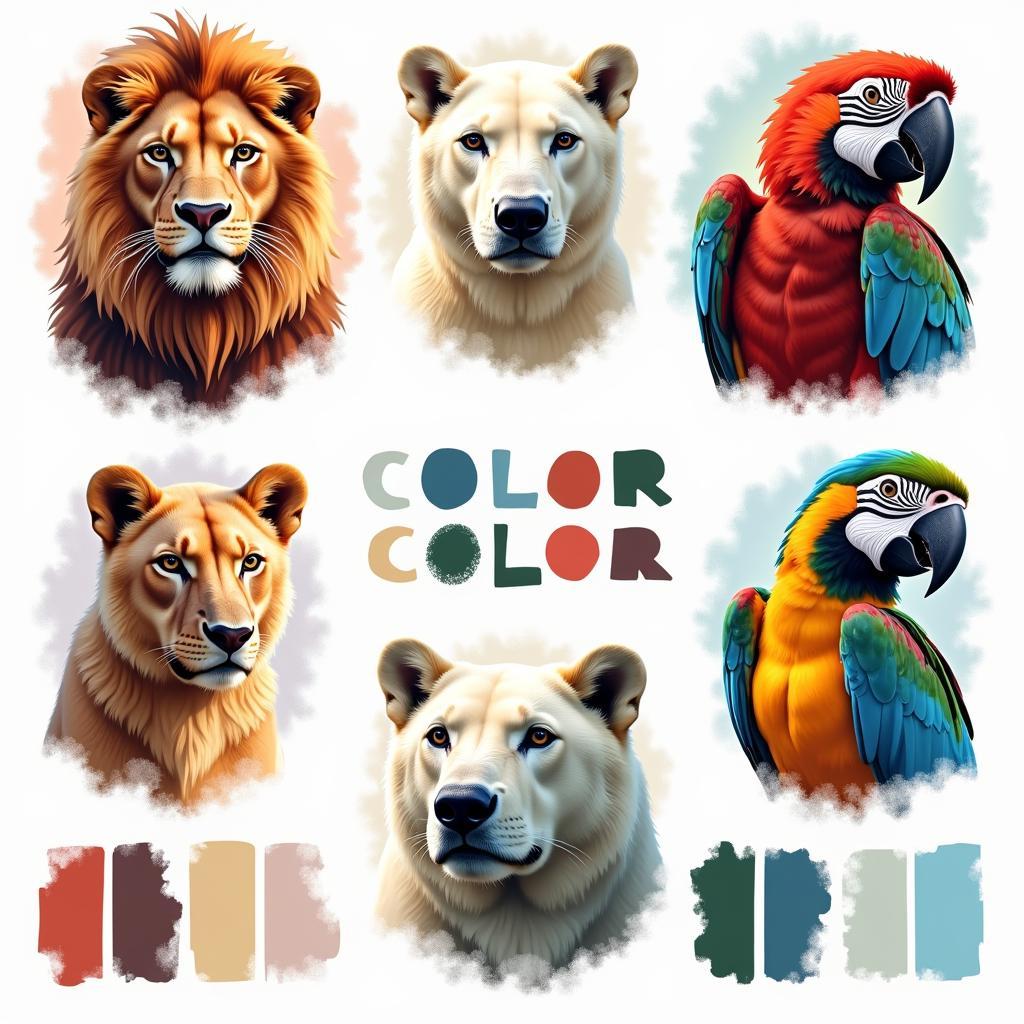 Colour Palette for Animal Portraits