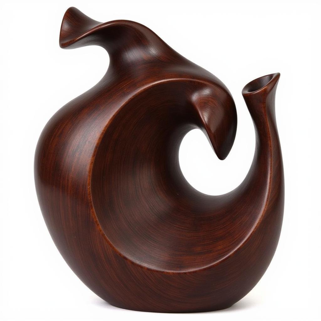 Contemporary Hawaiian Wood Sculpture in an Abstract Form