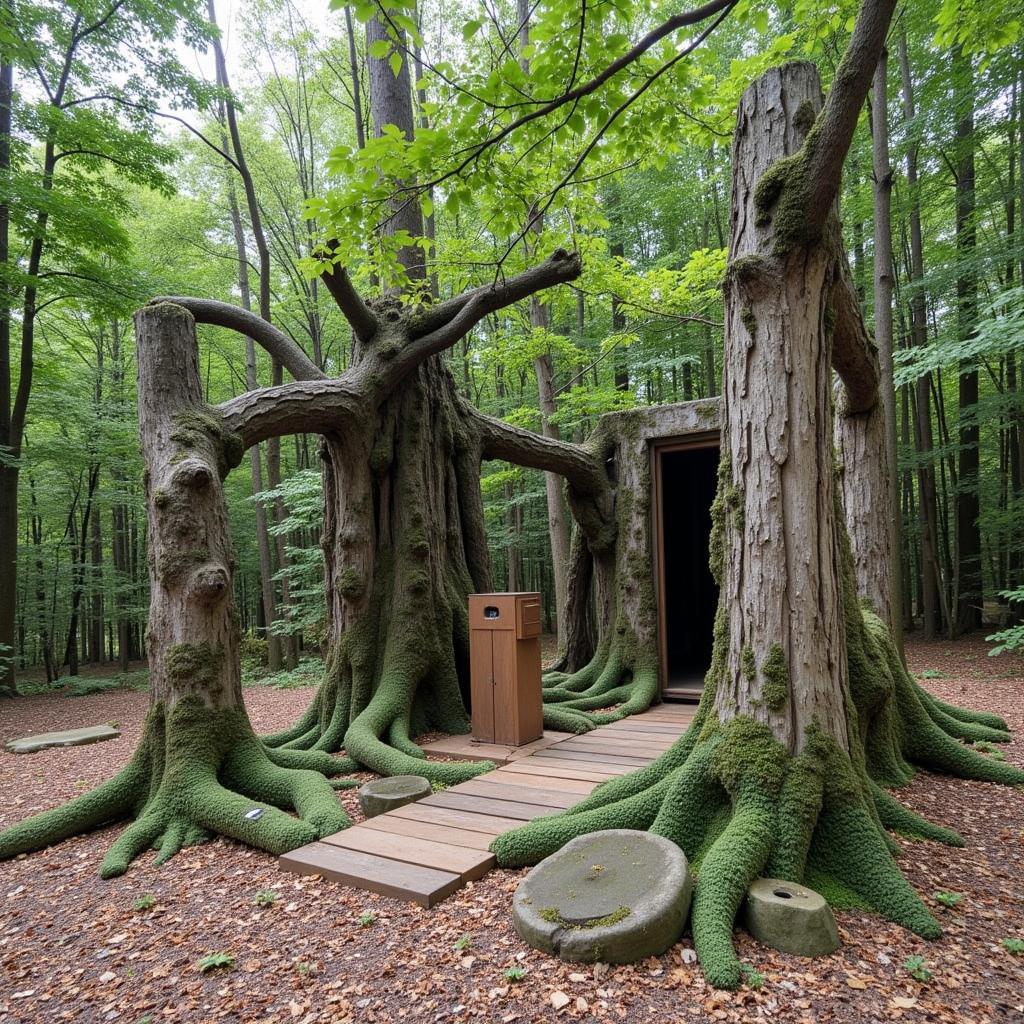 Contemporary Sacred Grove Installation Promoting Environmental Awareness