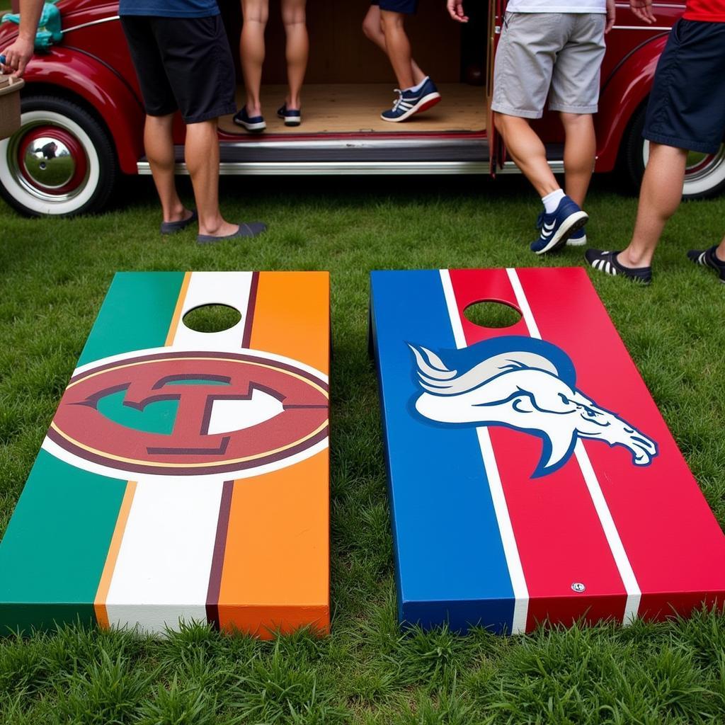 Corn Hole Boards with Sports Team Logos