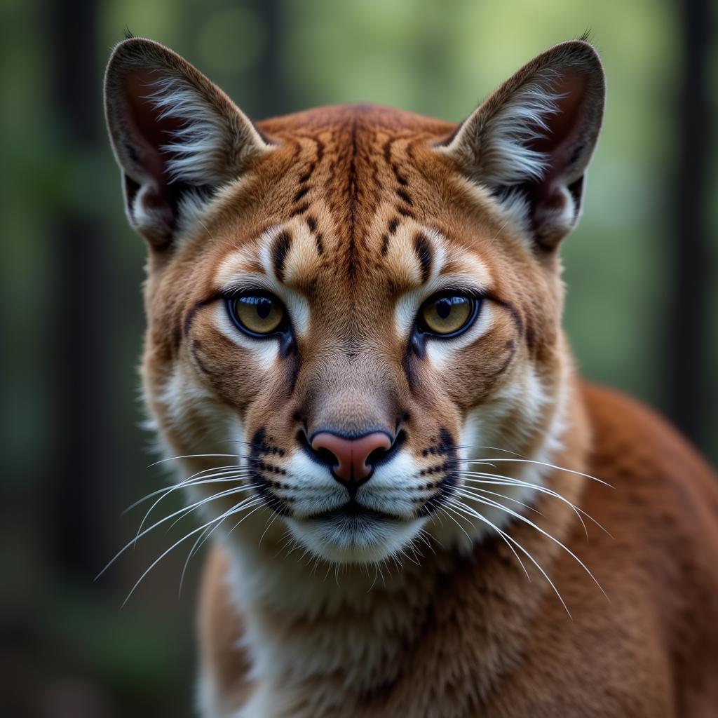 Realistic Cougar Portrait