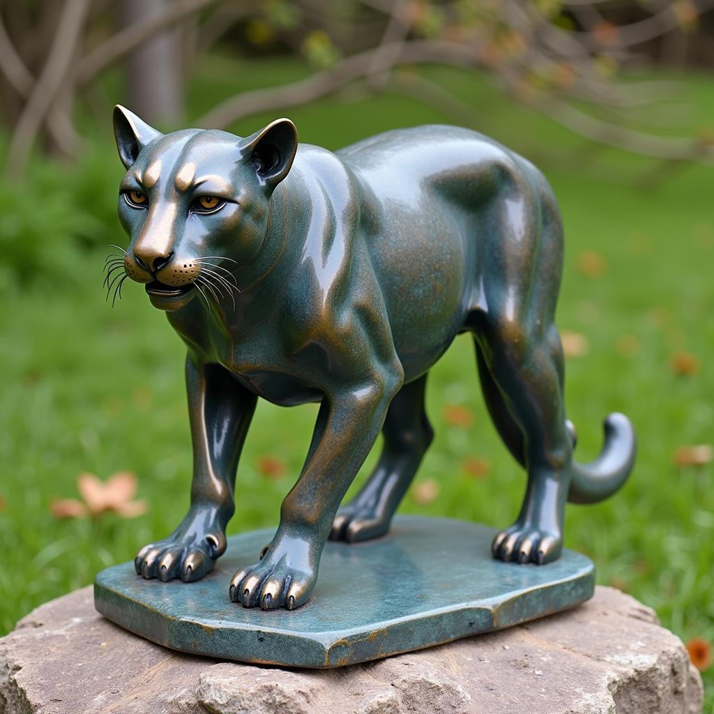 Bronze Cougar Sculpture