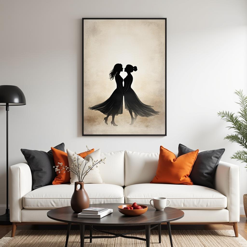 Couple Canvas Art Display Ideas