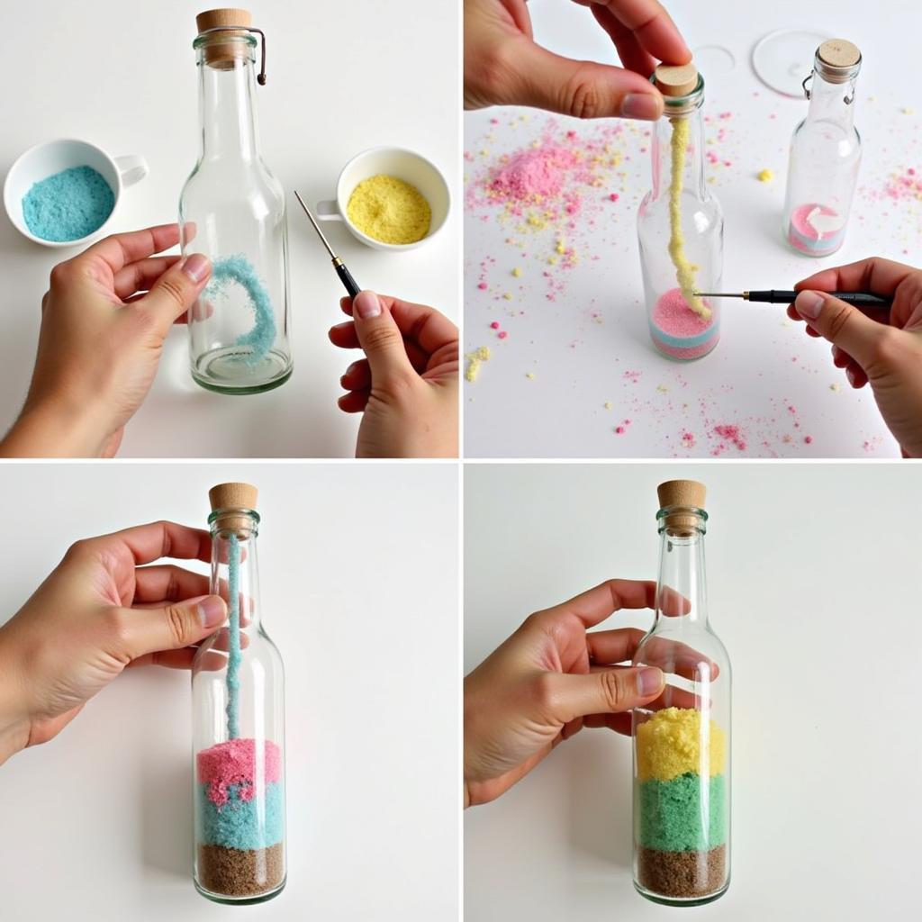 Creating a Cross Sand Art Bottle: A Step-by-Step Guide