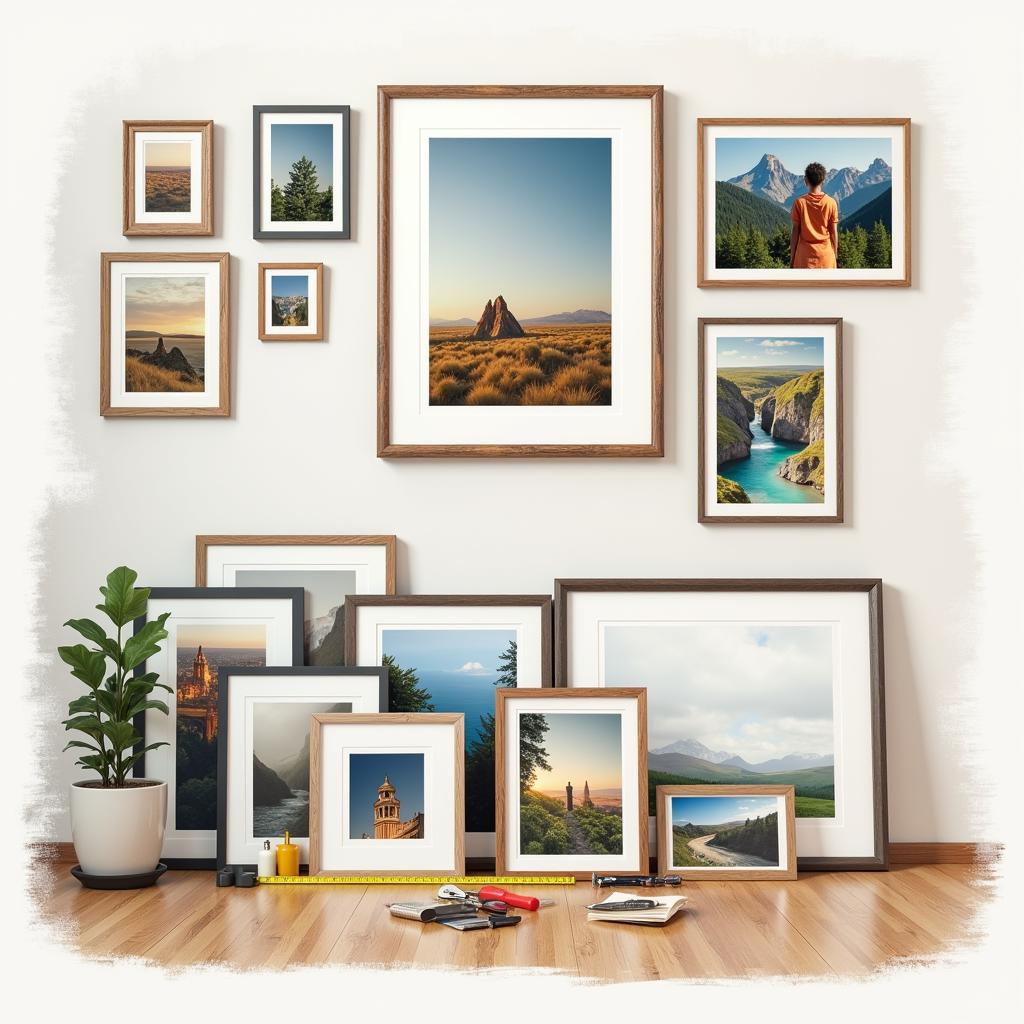 Creating a gallery wall with printed photos