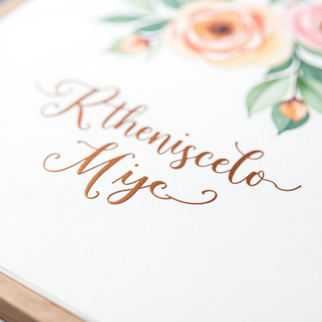 Custom Name Art in Watercolor Style