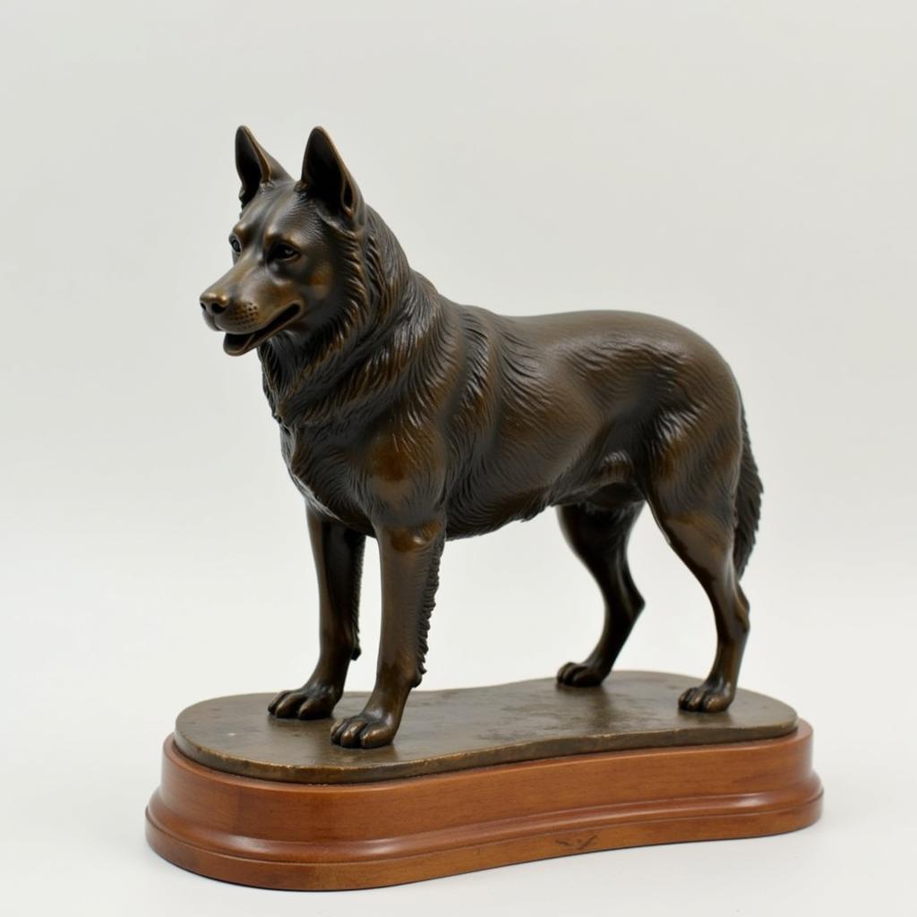 Custom Pet Memorial Sculpture in Bronze of a Siberian Husky