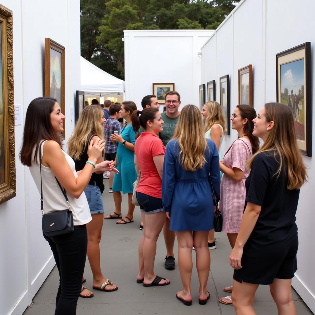 Dana Point Art Festival Visitors Enjoying Art