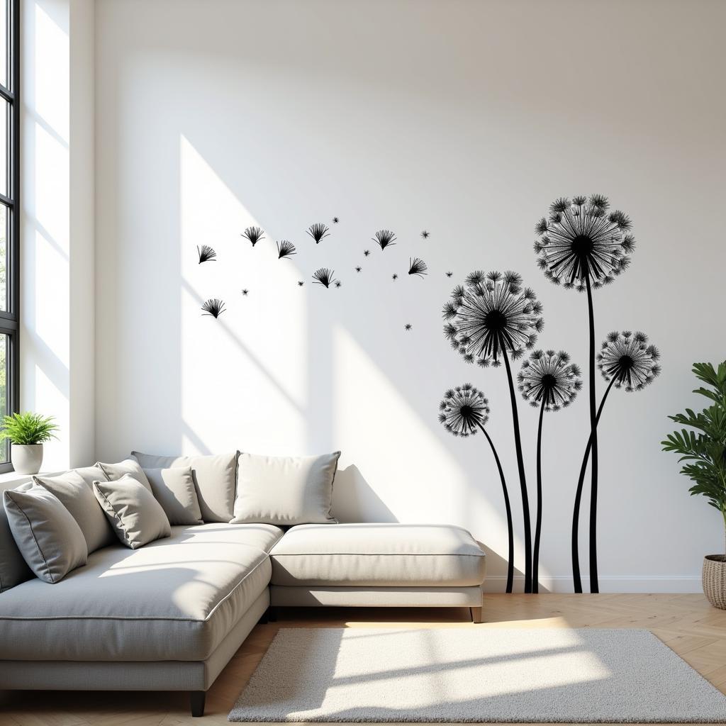 Transform Your Walls with Dandelion Wall Art Decals