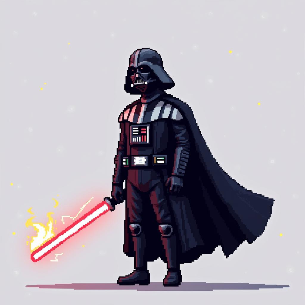 Darth Vader Pixel Art Animation Example