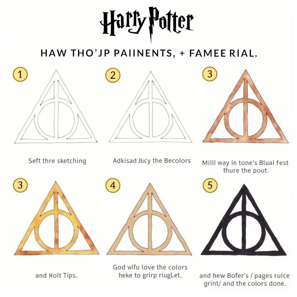 Deathly Hallows Watercolor Painting Tutorial